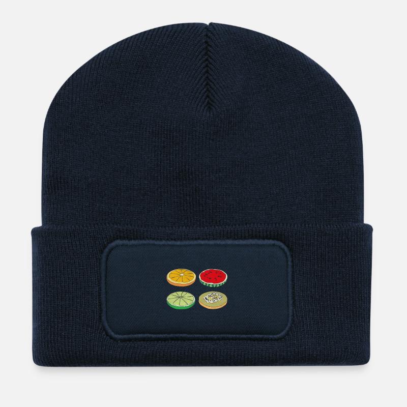 Fruits Slices Summer Delicious Fun Gift - Recycled Patch Beanie - french navy