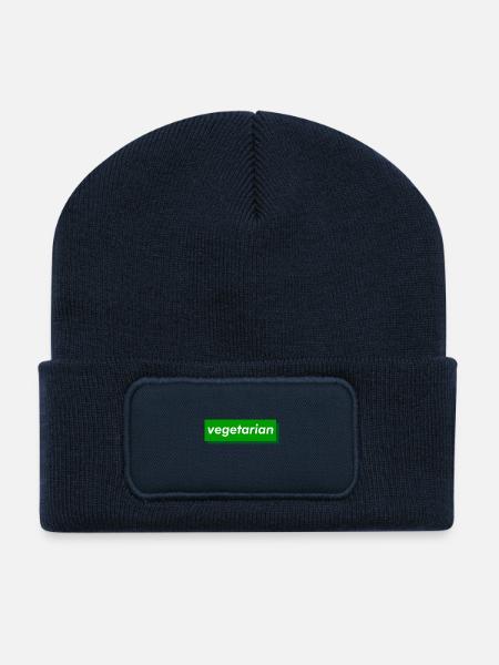 vegetarian - Recycelte Patch Beanie - French Navy
