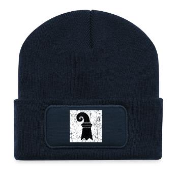 Basel Switzerland flag Basel Schweiz Fahne - Recycled Patch Beanie - french navy - Front