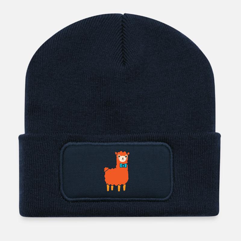 Alpagas - Beanie recyclé à patch - bleu marine