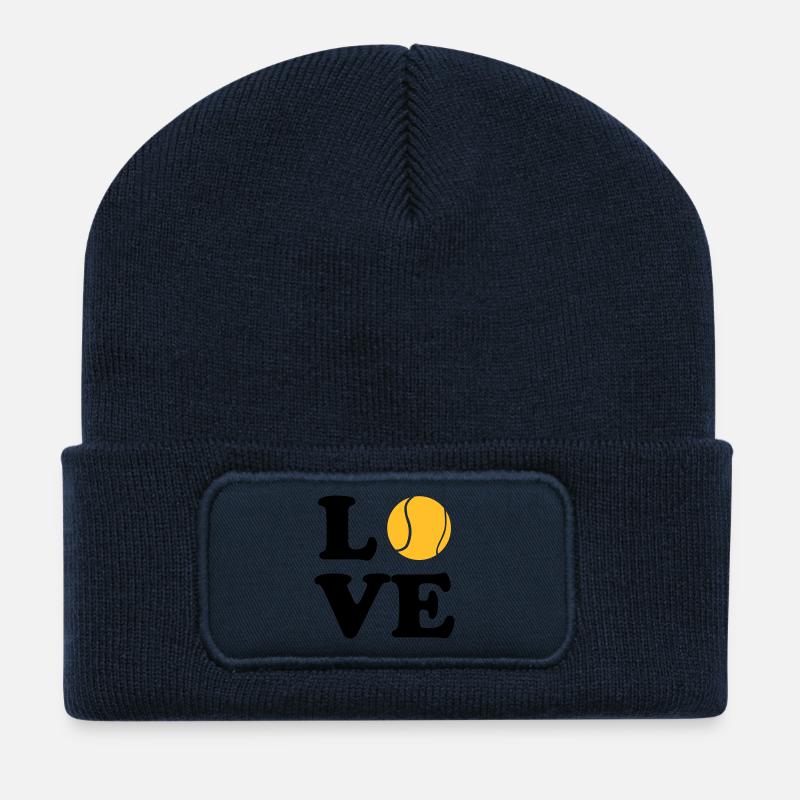 Tennis - Recycelte Patch Beanie - French Navy