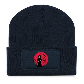 squelette - Beanie recyclé à patch - bleu marine - Devant