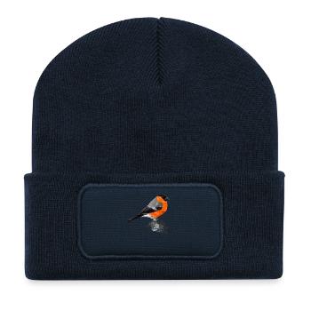 oiseau - Beanie recyclé à patch - bleu marine - Devant