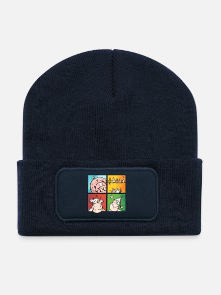 Funny Farm - Recycelte Patch Beanie - French Navy