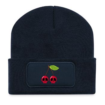 Kirschschädel - Recycelte Patch Beanie - French Navy - Vorne