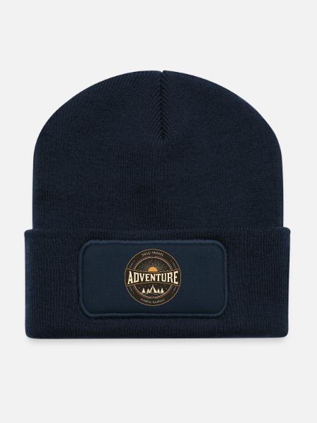 Solo Travel Adventure, Best Travel T-shirt - Recycled Patch Beanie - french navy