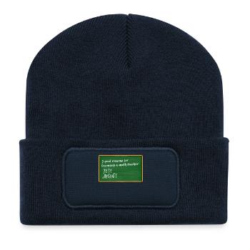Vacation teacher school teacher Professor funny sayings - Recycled Patch Beanie - french navy - Front
