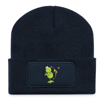 Cupid Frog - Recycled Patch Beanie - french navy - Front