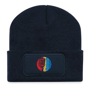 Microphone - Singer - Recycled Patch Beanie - french navy - Front
