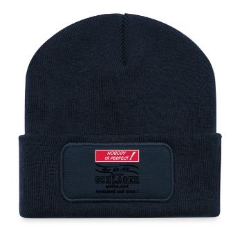 Schlager Party , Schlager Musik , Nobody is perfec - Recycelte Patch Beanie - French Navy - Vorne