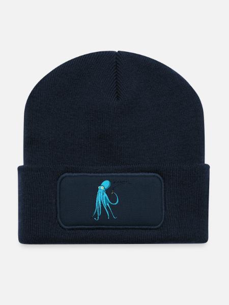Krake kragelt - Recycelte Patch Beanie - French Navy