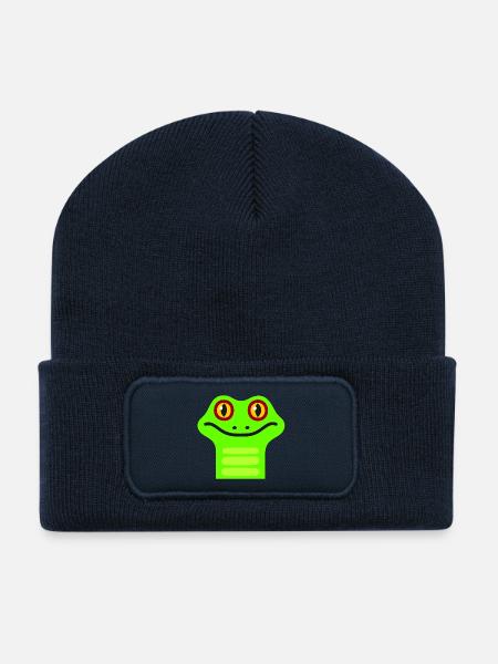 Süsser Frosch - Recycelte Patch Beanie - French Navy