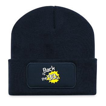 90s Party , Theme Party , 90s Back to (25) - Recycled Patch Beanie - french navy - Front