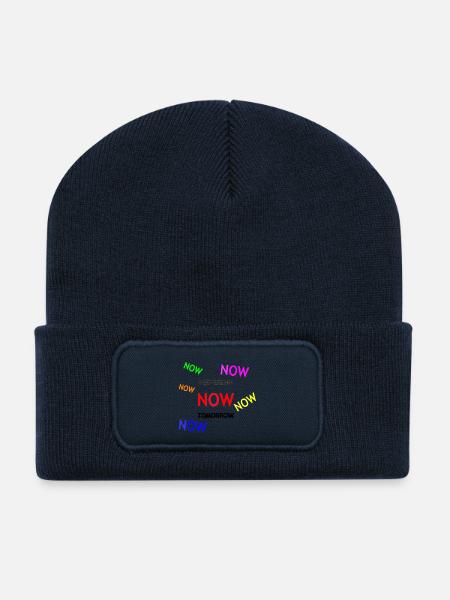 Dynamic Reminder Text Illustration - Recycled Patch Beanie - french navy