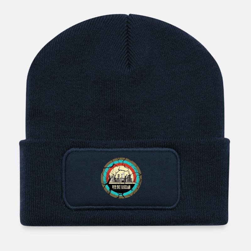 Rio de Janeiro Vintage Kreis - Recycelte Patch Beanie - French Navy