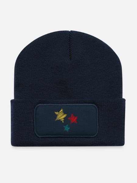 ETOILE. STAR. ETOILES. FÊTE. ANNIVERSAIRE. NOËL - Beanie recyclé à patch - bleu marine