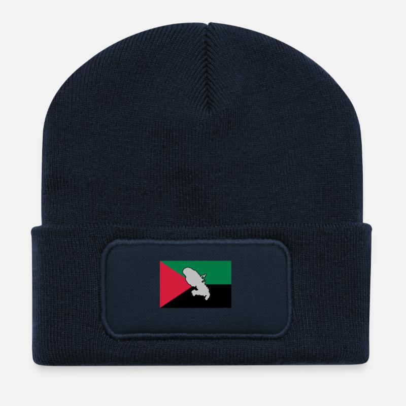 MADA FLAG - KARTE 1 - Recycelte Patch Beanie - French Navy