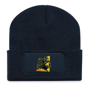 Jamaica Reggae Rasta Rastafarian Music Reggaeton Jah - Recycled Patch Beanie - french navy - Front