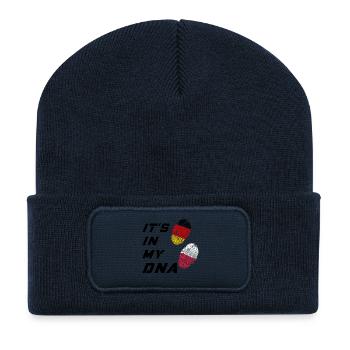 Es ist in meiner DNA Deutschland und Polen - Recycelte Patch Beanie - French Navy - Vorne