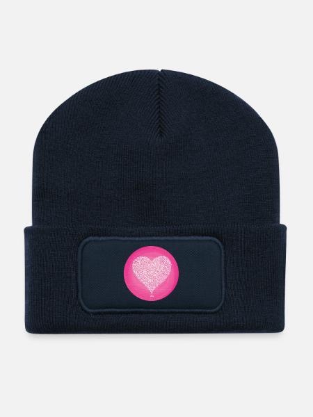 Herz des SeelenFriedens - Sonja Ariel von Staden - Recycelte Patch Beanie - French Navy