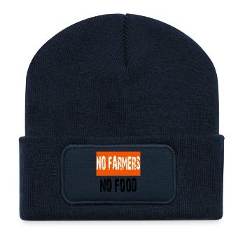 No farmers no food - Recycelte Patch Beanie - French Navy - Vorne