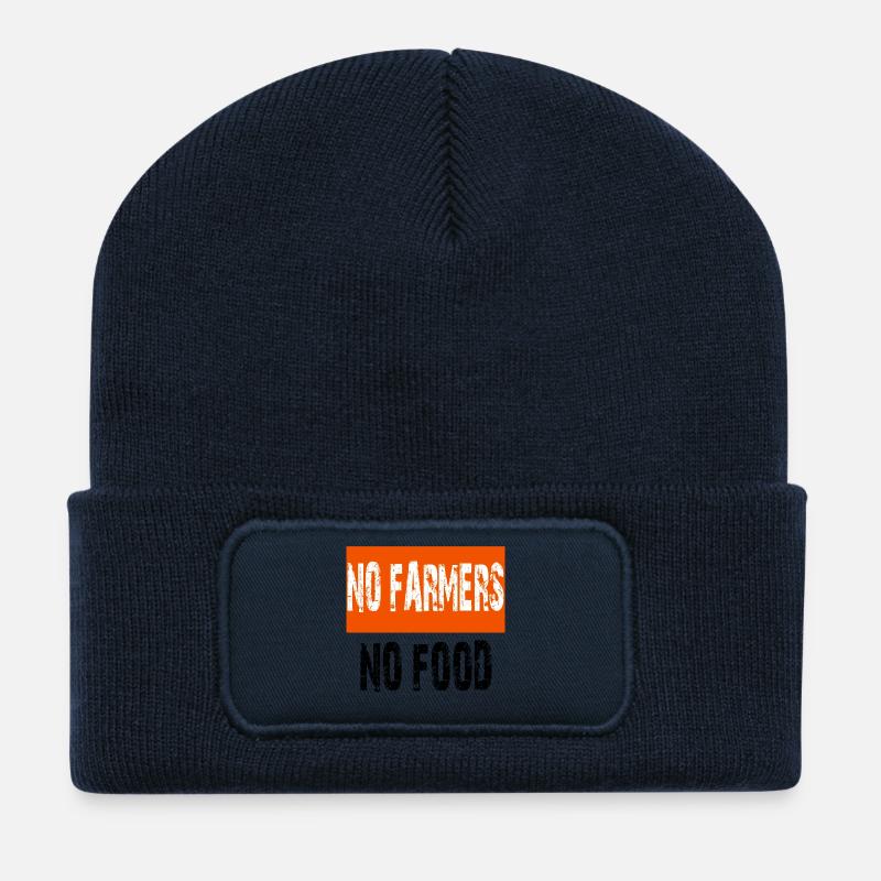 No farmers no food - Recycelte Patch Beanie - French Navy