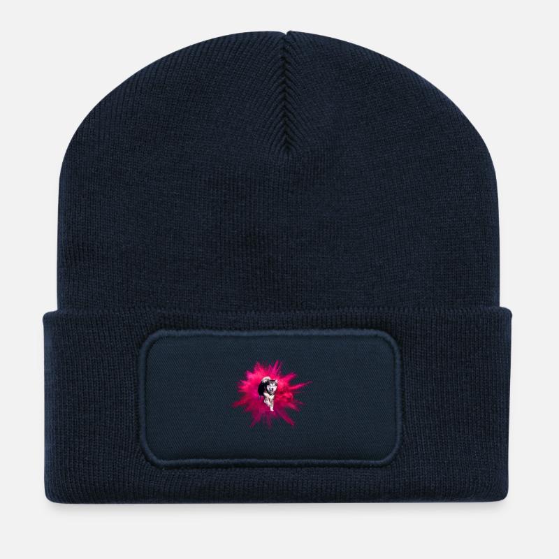 Malamute Uhlan - Beanie recyclé à patch - bleu marine