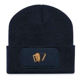 Harmonica de Styrie - Pin suisse/Bleu | ZiachON ! - Beanie recyclé à patch - bleu marine - Devant