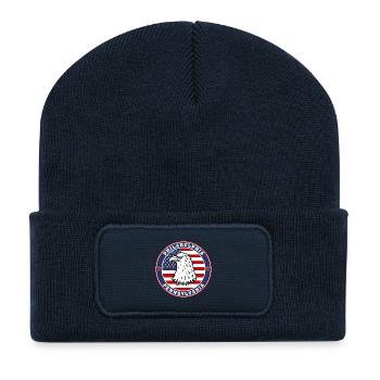 Philadelphia City Pennsylvania State USA Flagge Trav - Recycelte Patch Beanie - French Navy - Vorne