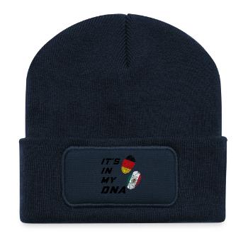 Es ist in meiner DNA Deutschland und Mexiko - Recycelte Patch Beanie - French Navy - Vorne