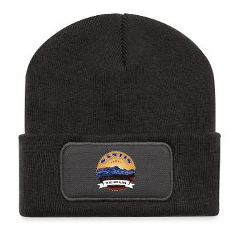 Säntis Perle der Alpen - Recycelte Patch Beanie - Dunkelgrau - Vorne