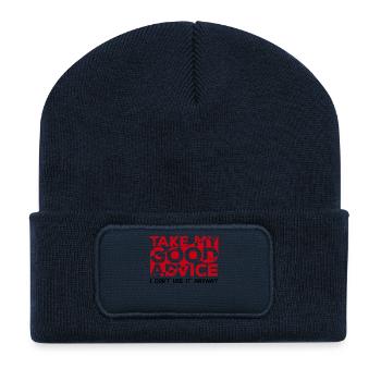 Cool Witz Lustige Sprüche - Recycelte Patch Beanie - French Navy - Vorne
