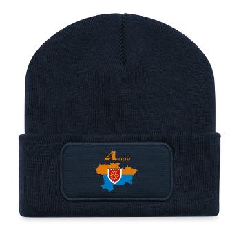 Aude - Recycled Patch Beanie - french navy - Front