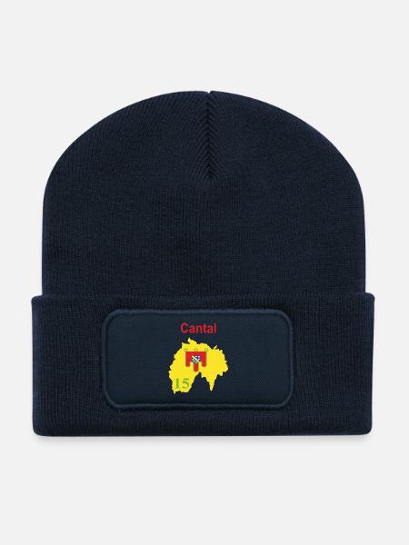 Cantal - Beanie recyclé à patch - bleu marine