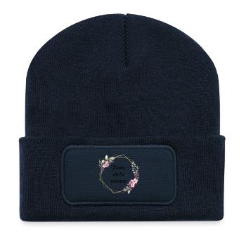 team de la mariée demoiselles d'honneur EVJF - Beanie recyclé à patch - bleu marine - Devant