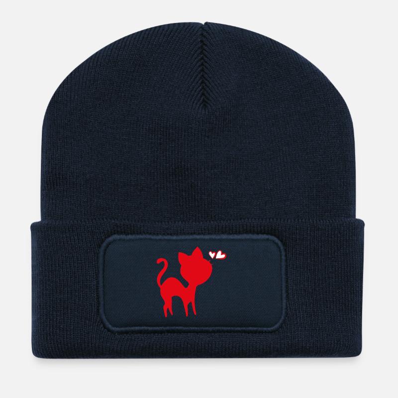 Cat - Recycled Patch Beanie - french navy