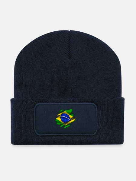Brésil - Brésil - Beanie recyclé à patch - bleu marine