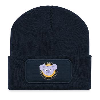 Small Koala - Recycled Patch Beanie - french navy - Front