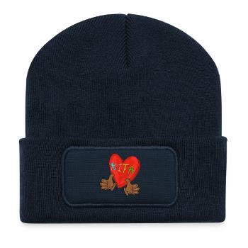KITA EINGEWÖHNUNG KINDERTAGESSTÄTTE - Recycelte Patch Beanie - French Navy - Vorne