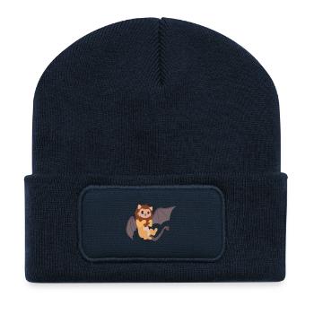 Manticore Kawaii Cartoon Illustration Artwork für - Recycelte Patch Beanie - French Navy - Vorne
