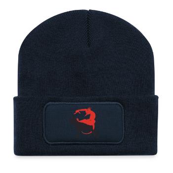 Shepherd diable - BIG - Beanie recyclé à patch - bleu marine - Devant