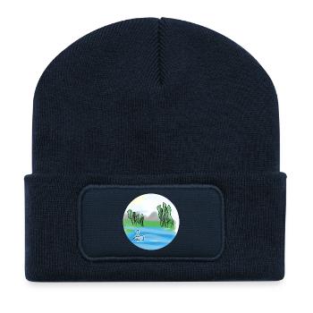 See mit Schwan - Recycelte Patch Beanie - French Navy - Vorne