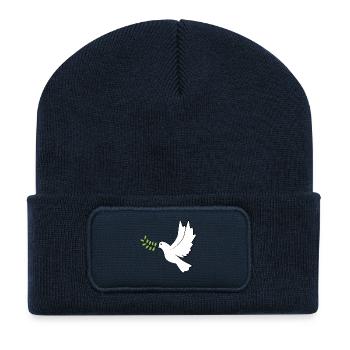 Dove of Peace - Recycled Patch Beanie - french navy - Front