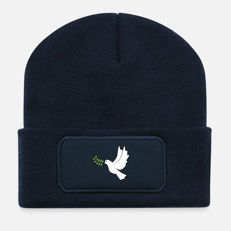 Friedenstaube - Recycelte Patch Beanie - French Navy