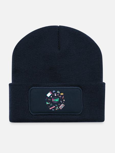 Nostalgic 90s vibes - Recycled Patch Beanie - french navy