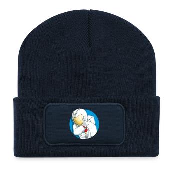 Schüchterner Astronaut - Recycelte Patch Beanie - French Navy - Vorne