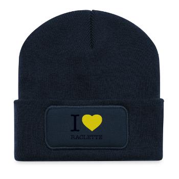 I LOVE RACLETTE - Recycelte Patch Beanie - French Navy - Vorne