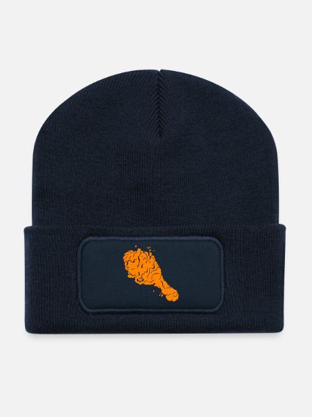 fried chicken - Recycled Patch Beanie - french navy