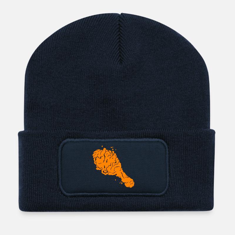 gebratenes Hühnchen - Recycelte Patch Beanie - French Navy