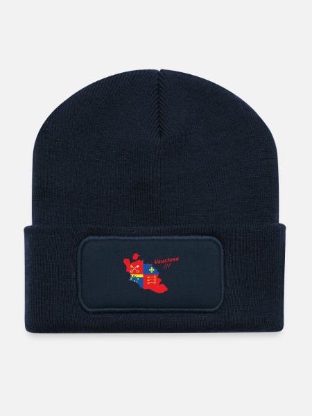 Vaucluse - Beanie recyclé à patch - bleu marine